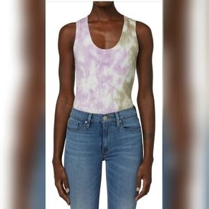 Hudson Jeans Tie Dye Back Cutout Bodysuit